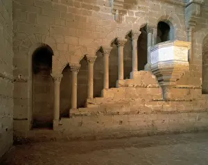 Empty Prints: Spain. 13th century. Monastery of Our Lady of Rueda. Stairs