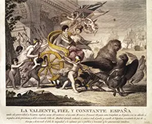 Luisa Prints: Spain (1802). Entrance of the kings Carlos IV