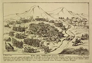 Flees Prints: Spain (1808-1814). Peninsular War. Napoleon flees