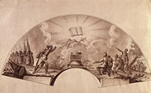 Lithographies Collection: Spain (1810.1814). Cᤩz Cortes. Allegory of the