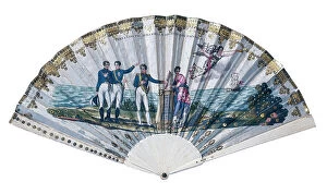 Liberals Collection: Spain (1820-1823). Civil war. Fan decorated with