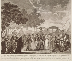 Maraa Collection: Spain (1823). Ferdinand VII arrives in Puerto de