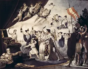 Sicilies Prints: Spain (1829). Allegory of the wedding between