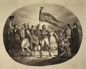 Sicilies Prints: Spain (1832). Amnesty granted by the queen Maria