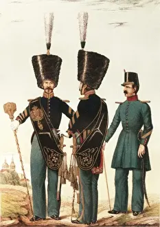 Infantrymen Prints: Spain (1853). Infantry soldiers. Litography
