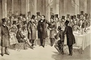 Spain (1863). Banquet of the Progressist Party