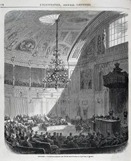 Constitutional Prints: Spain (1869). Opening of the Constitutional Assembly