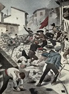 Uprising Prints: Spain (1909). Tragic Week of Barcelona. Le Petit