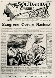 Wrestlers Prints: Spain (1910). Solidaridad Obrera, publication