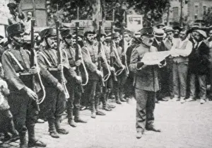 Martial Prints: Spain (1917). General strike. The army proclamates