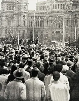 Spain (1930). Student demonstration. The student