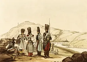 Infantrymen Prints: Spain (19th c. ). Carlist Wars. Queen Isabel II s