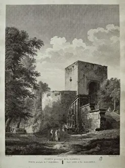 Grenade Prints: Spain (19th c. ). Granada. Main gate of the Alhambra