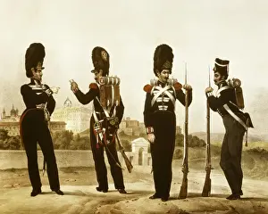 Grenadiers Prints: Spain (19th c. ). Grenadiers of the Royal Guard