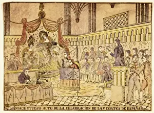 Museo Prints: Spain (19th c. ). Regency of Maria Christina of