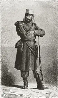 Colonialist Prints: Spain (19th c. ). Spanish soldier of the colonial
