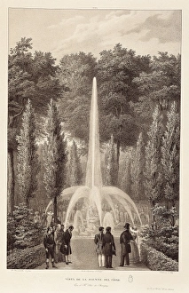 Aranjuez Gallery: Spain (19th c.). Swan Fountain in Royal Place