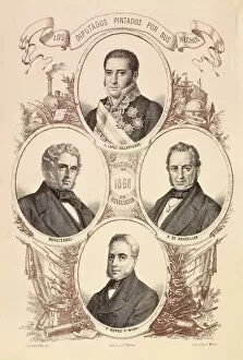 Aguston Gallery: Spain (19thc.). Portrait of some politicians