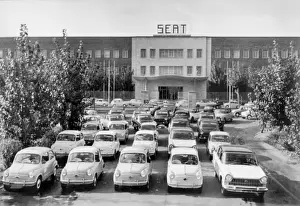 Industrialization Prints: Spain (20th century). Economy (1957). SEAT car