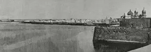Bastion Prints: Spain, Andalusia, Cadiz. General view from the Earth Gate