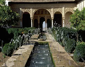 Slopes Prints: Spain, Andalusia, Granada. The Generalife