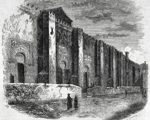 Medieval Times Prints: Spain, Andalusia. Mosque-Cathedral of Cordoba. Exterior
