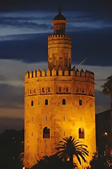 Spain. Andalusia. Seville. The Gold Tower (Torre del Oro) by