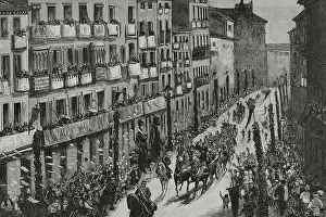 Pyrenees Prints: Spain, Aragon, Huesca. Inauguration of the Canfranc railway