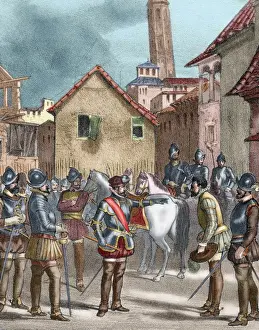 Uprising Prints: Spain. Aragon. Reign of Philip II. Alterations of Aragon. En