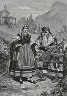 Conversing Prints: Spain, Asturias. Council of Oviedo. After mass