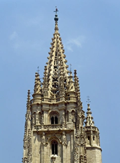 Spain. Asturias. Oviedo. Cathedral of San Salvador. Gothic t Spain. Asturias. Oviedo. Cathedral of San Salvador. Gothic t