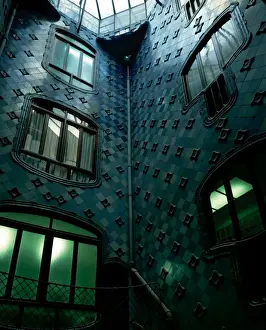 Gaudi Prints: Spain. Barcelona. Batllo House. 1904-1906. By Antoni Gaudi (