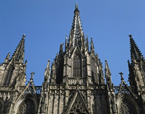 Architectonic Gallery: Spain. Barcelona. Cathedral. Facade. Neogothic style. 1885-1