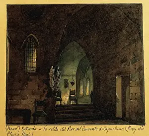 Mosteyrin Prints: Spain. Barcelona. Convent of the Capuchins. Entrance to