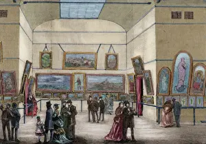 Richness Prints: Spain. Barcelona. Exhibition of Fine Arts. Engraving. Colore