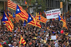 Images Dated 11th September 2012: SPAIN. Barcelona. National Day of Catalonia ( Diada )