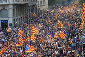 Images Dated 11th September 2012: SPAIN. Barcelona. National Day of Catalonia ( Diada )