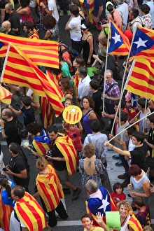 Images Dated 11th September 2012: SPAIN. Barcelona. National Day of Catalonia ( Diada )