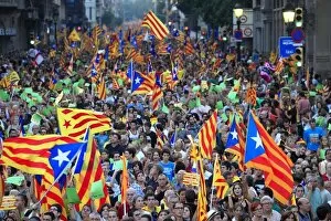 Images Dated 11th September 2012: SPAIN. Barcelona. National Day of Catalonia ( Diada )