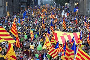 Images Dated 11th September 2012: SPAIN. Barcelona. National Day of Catalonia ( Diada )