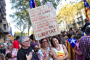 Images Dated 11th September 2012: SPAIN. Barcelona. National Day of Catalonia ( Diada )