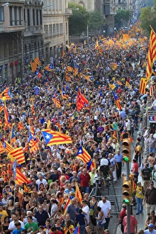 Images Dated 11th September 2012: SPAIN. Barcelona. National Day of Catalonia ( Diada )