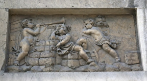 Neoclassic Collection: Spain. Barcelona. Porxos d en Xifr?. Detail reliefs