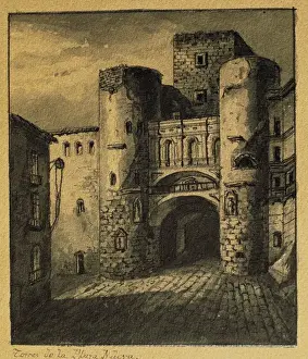 Spain. Barcelona. Praetoria Gate. New Square (Plaza Nueva)