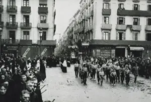 SPAIN. Barcelona. Spain (1914). Religious procession
