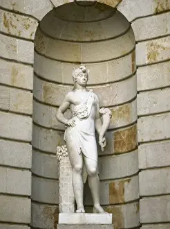 Neoclassicism Prints: Spain. Barcelona. Statue of the Llotja representing Africa w