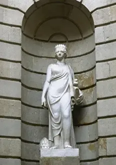 Spain. Barcelona. Statue of the Llotja representing Europe w