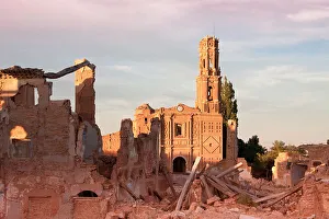 SPAIN. Belchite. Ruins of the old town destroyed
