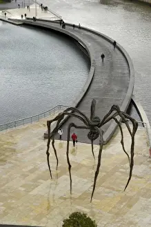Bilbao Prints: SPAIN. Bilbao. Guggenheim Museum Bilbao. Footbridge