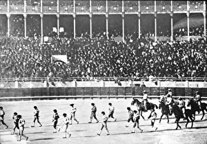 Sortie Prints: Spain - Bull Fighting - Sortie of the Quadrilla - from Lif